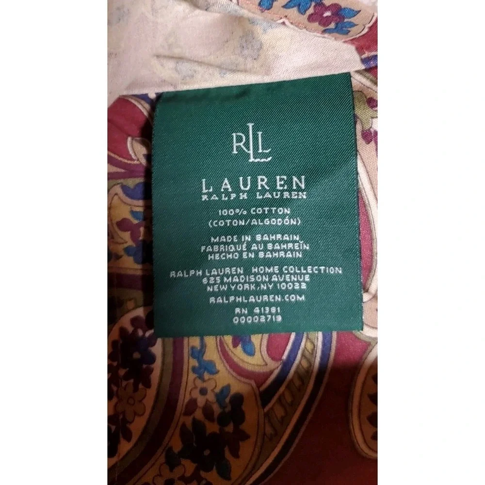 Lauren Ralph Lauren Home‎ Collection 2 pillow shams standard Maroon Teal Floral